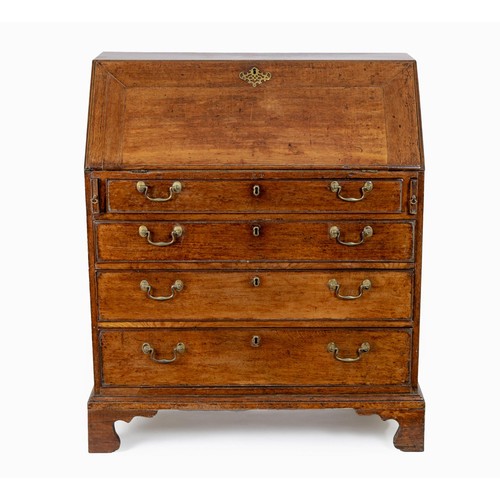 86 - A GEORGE III MAHOGANY BUREAU