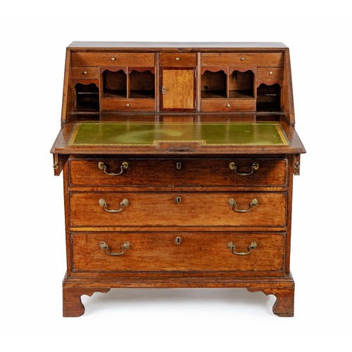 86 - A GEORGE III MAHOGANY BUREAU