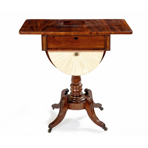 83 - A REGENCY MAHOGANY WORKTABLE