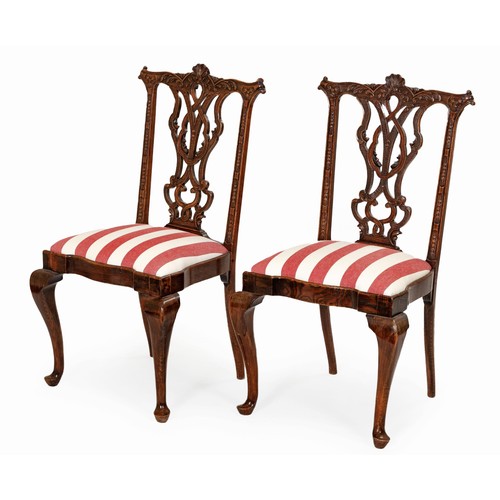 81 - A PAIR OF GEORGE III OAK SIDE CHAIRS