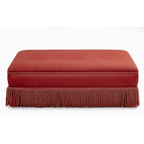 36 - AN UPHOLSTERED OTTOMAN, MODERN