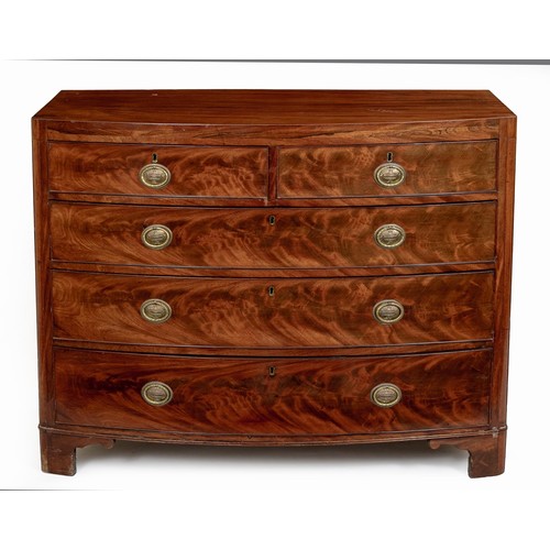 42 - A MAHOGANY CHEST-OF-DRAWERS, 19TH CENTURY