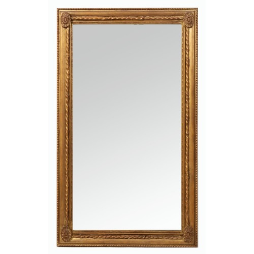 60 - A GILT PAINTED WALL MIRROR