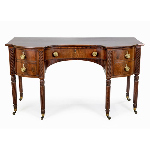 45 - A WILLIAM IV MAHOGANY SIDEBOARD