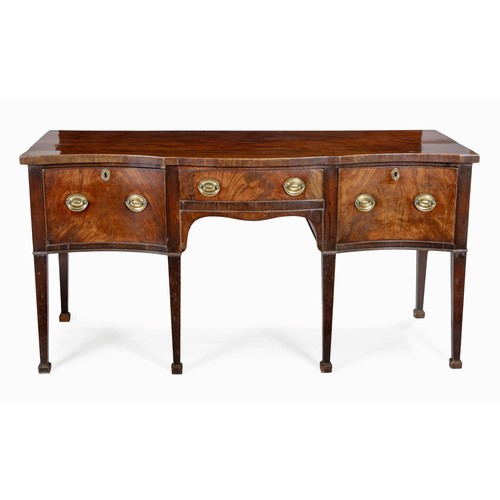 46 - A GEORGE III MAHOGANY SIDEBOARD