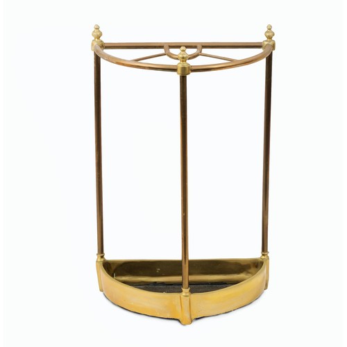 522 - A BRASS AND IRON UMBRELLA STAND