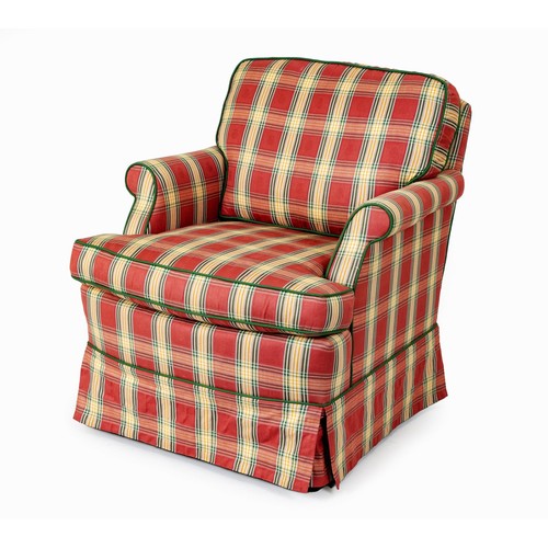 64 - AN UPHOLSTERED EASY CHAIR, MODERN