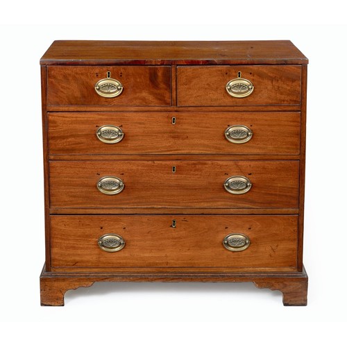 15 - A GEORGE III STYLE MAHOGANY CHEST-OF-DRAWERS