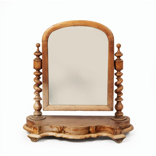 38 - A GENTLEMAN'S MAHOGANY TOILET MIRROR, LATE 19TH CENTURY