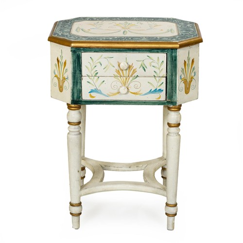 31 - A PAINTED SIDE TABLE, MODERN