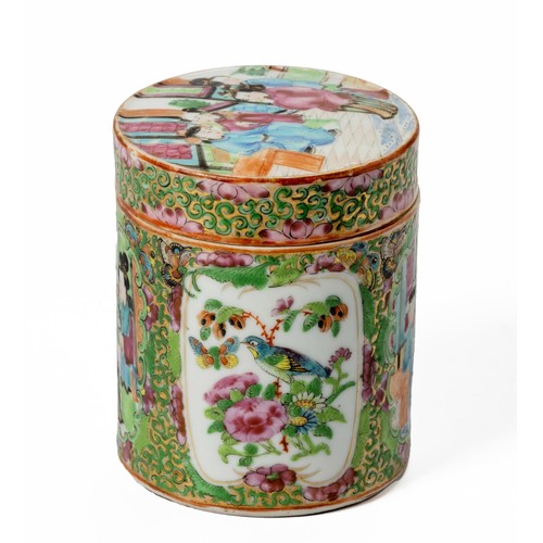 123 - A CHINESE FAMILLE ROSE CANTON ENAMEL BOX AND COVER, QING DYNASTY, EARLY 20TH CENTURY