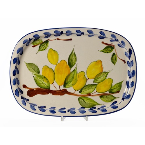 209 - A LARGE HAND PAINTED PLATTER