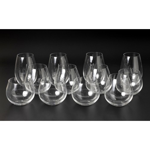 324 - A PART SET OF CLEAR-GLASS DRINKING GLASSES