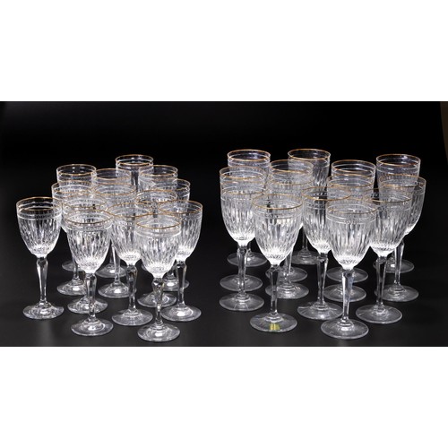 327 - A SET OF WATERFORD MARQUIS 'HANOVER GOLD' PATTERN STEMWARE