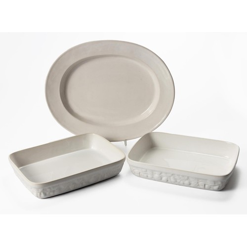 352 - A PAIR OF WHITE 'OVENWARE' DISHES