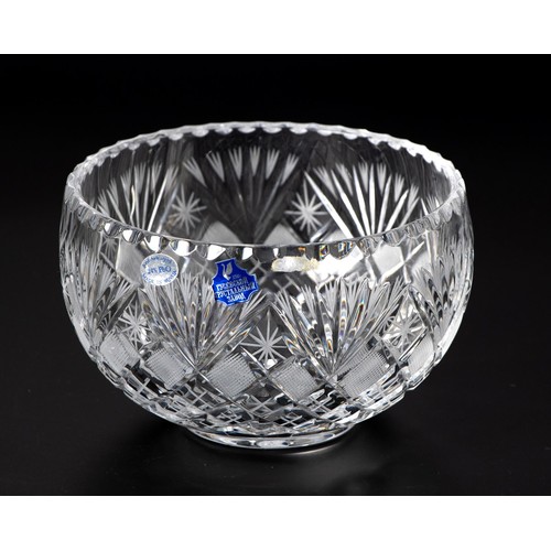 421 - A BOHEMIA CUT-CRYSTAL BOWL