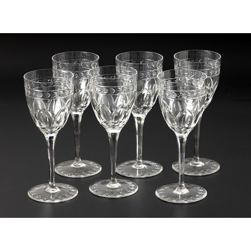 424 - A SET OF SIX WINE GLASSES