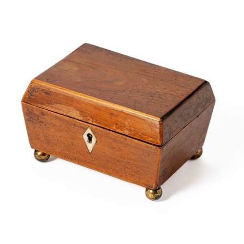 514 - A MAHOGANY TRINKET BOX, 19TH CENTURY