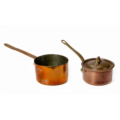 540 - TWO COPPER SAUCEPANS