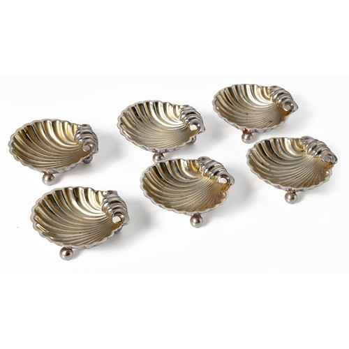 598 - A SET OF SIX ELECTROPLATE BUTTER DISHES