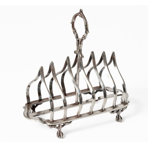 602 - AN ELECTROPLATE TOAST RACK, DEYKIN AND HARRISON, BIRMINGHAM