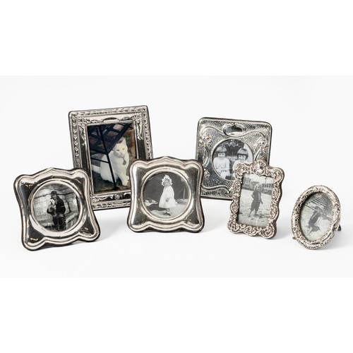 584 - A GROUP OF SILVER PICTURE FRAMES, VARIOUS MAKERS AND DATES