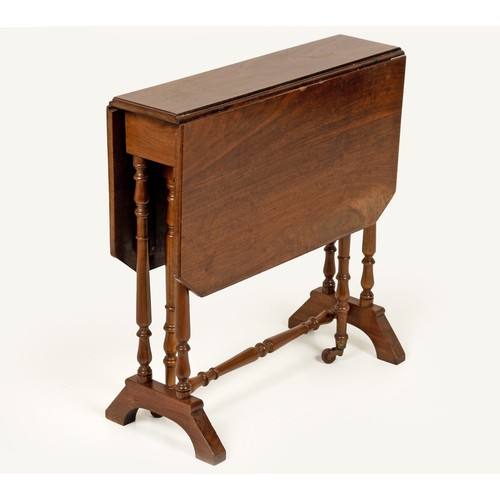 79 - A MAHOGANY SUTHERLAND TABLE, 19TH CENTURY