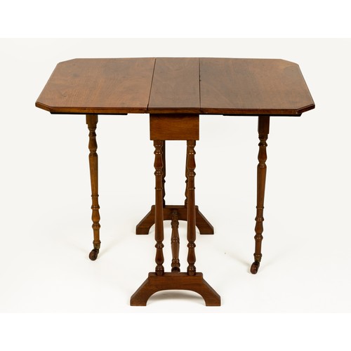 79 - A MAHOGANY SUTHERLAND TABLE, 19TH CENTURY