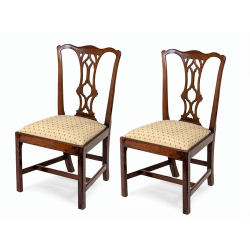 61 - A PAIR OF GEORGE III MAHOGANY CHAIRS