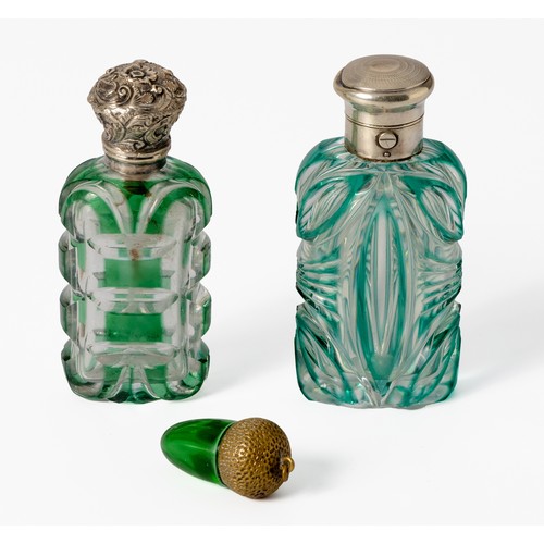 587 - THREE SCENT BOTTLES, MAKERS MARK INDISTINCT