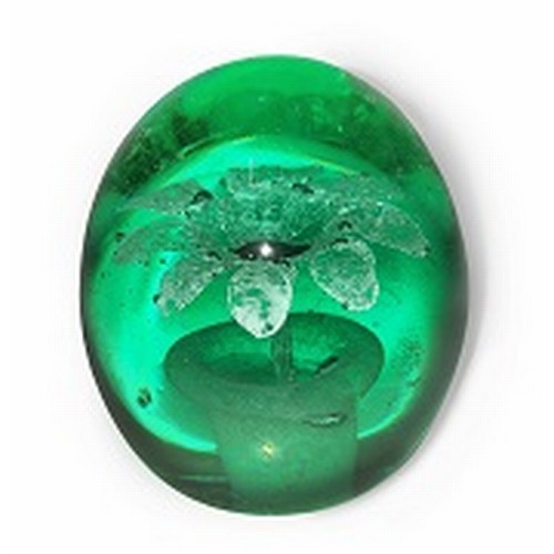 156 - A GREEN GLASS PAPERWEIGHT