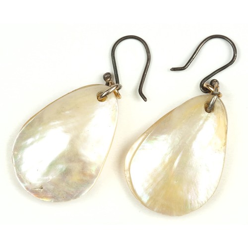 93 - A PAIR Of SILVER AND PEARL EARRINGS