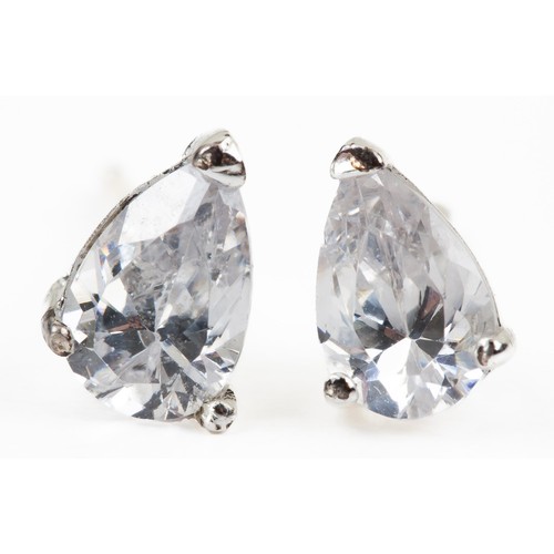 95 - A PAIR OF CRYSTAL STUD EARRINGS