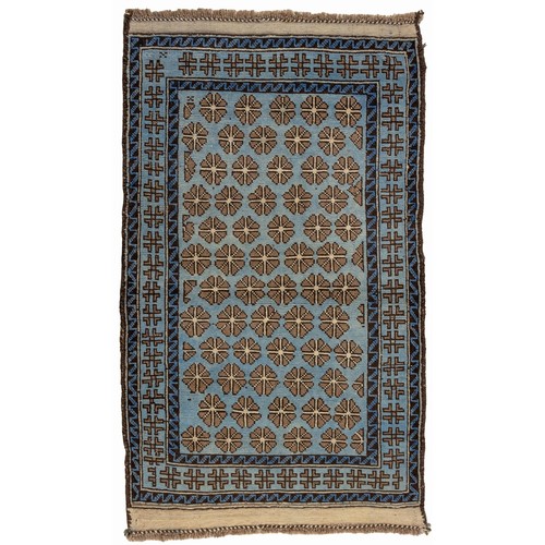 12 - A VINTAGE BALOUCH RUG 155 by 94cm