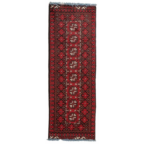 99 - AN AFGHAN RUNNER 141 by 49cm