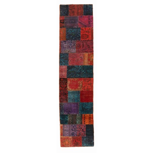 299 - A PATCHWORK RUNNER 406 by 76cm