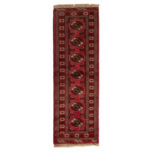 342 - A TURKOMAN RUNNER 185 by 62cm