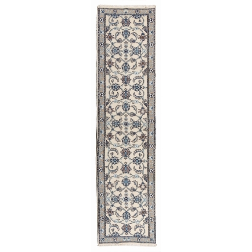 145 - A PART SILK NAIN RUNNER 296 by 70cm