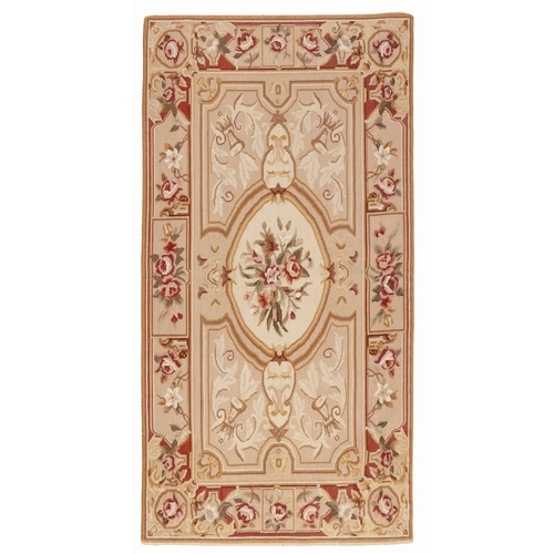 215 - A NEEDLE POINT RUG 149 by 85cm