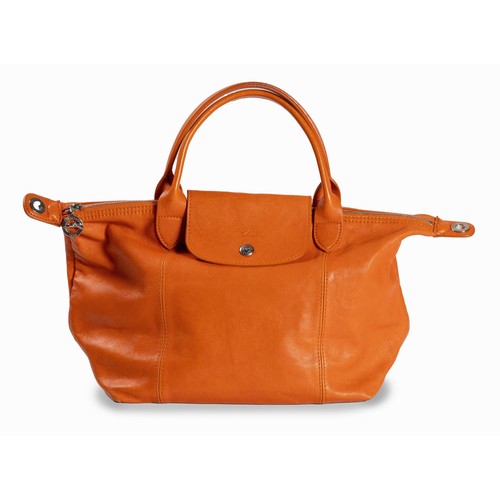 296 - A LONGCHAMP LE PLIAGE LEATHER BAG