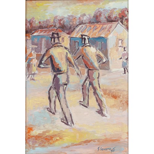 421 - Gerard Sekoto (South African 1913 - 1993) TWO STRIDING FIGURES