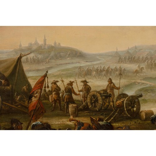 354 - Attributed to Francesco Simonini (Italian 1686 - 1766)THE BATTLE OF PETROVARADIN, two in the lot... 