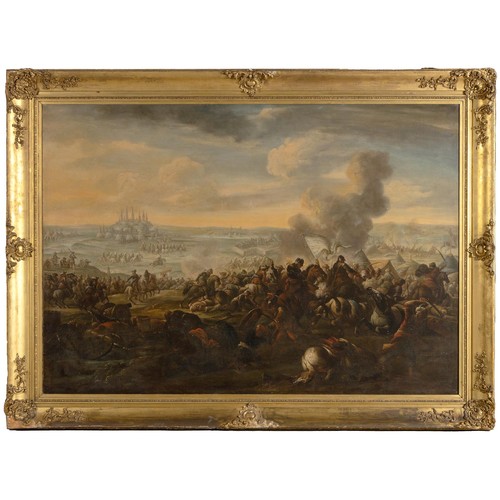 354 - Attributed to Francesco Simonini (Italian 1686 - 1766)THE BATTLE OF PETROVARADIN, two in the lot... 