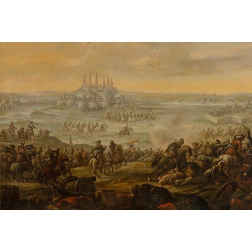 354 - Attributed to Francesco Simonini (Italian 1686 - 1766)THE BATTLE OF PETROVARADIN, two in the lot... 