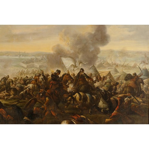 354 - Attributed to Francesco Simonini (Italian 1686 - 1766)THE BATTLE OF PETROVARADIN, two in the lot... 