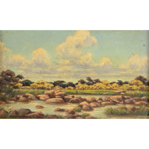 468 - Erich (Ernst Karl) Mayer (South African 1876 - 1960) ROCKY RIVER SCENE