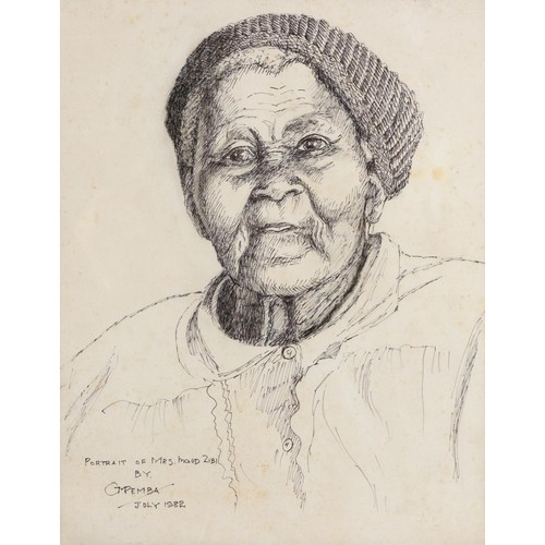 401 - George Milwa Mnyaluza Pemba (South African 1912 - 2001) PORTRAIT OF MRS. MAUD ZIBI