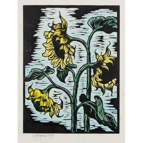 453 - Gregoire Boonzaier (South African 1909 - 2005) SUNFLOWERS