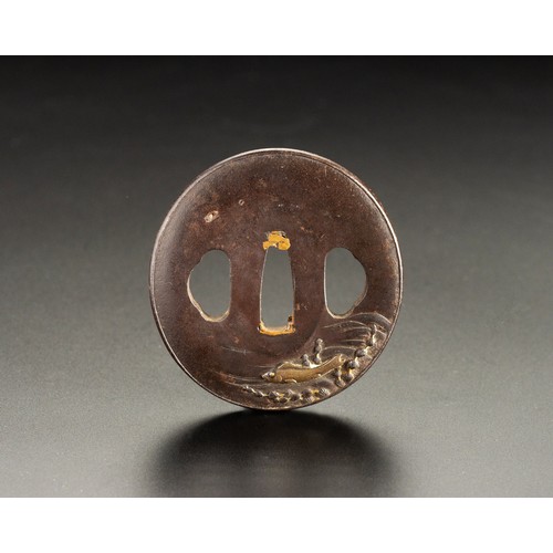 615 - A JAPANESE TSUBA, MEIJI PERIOD, 1868 - 1912