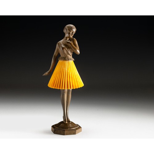 584 - AN ART DECO FIGURAL TABLE LAMP, POSSIBLY JUMO BREVETE